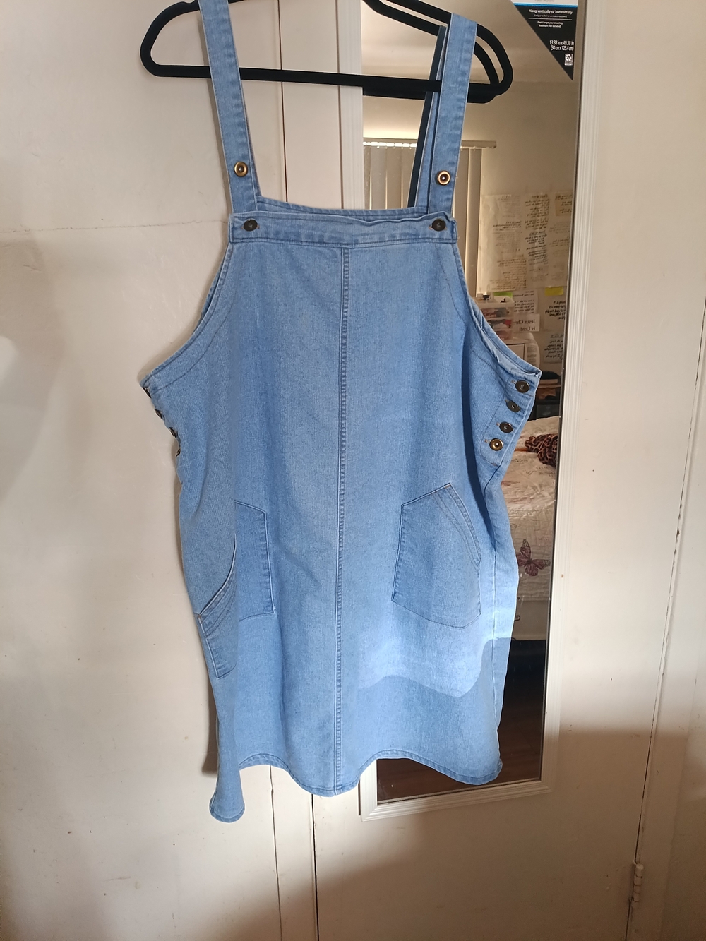 Light Blue Denim Pinafore Dress